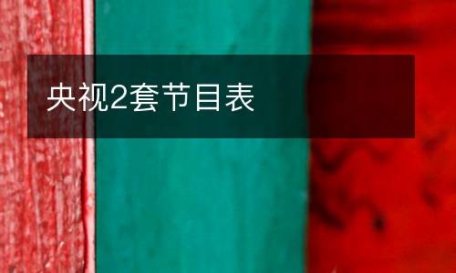央视2套节目表